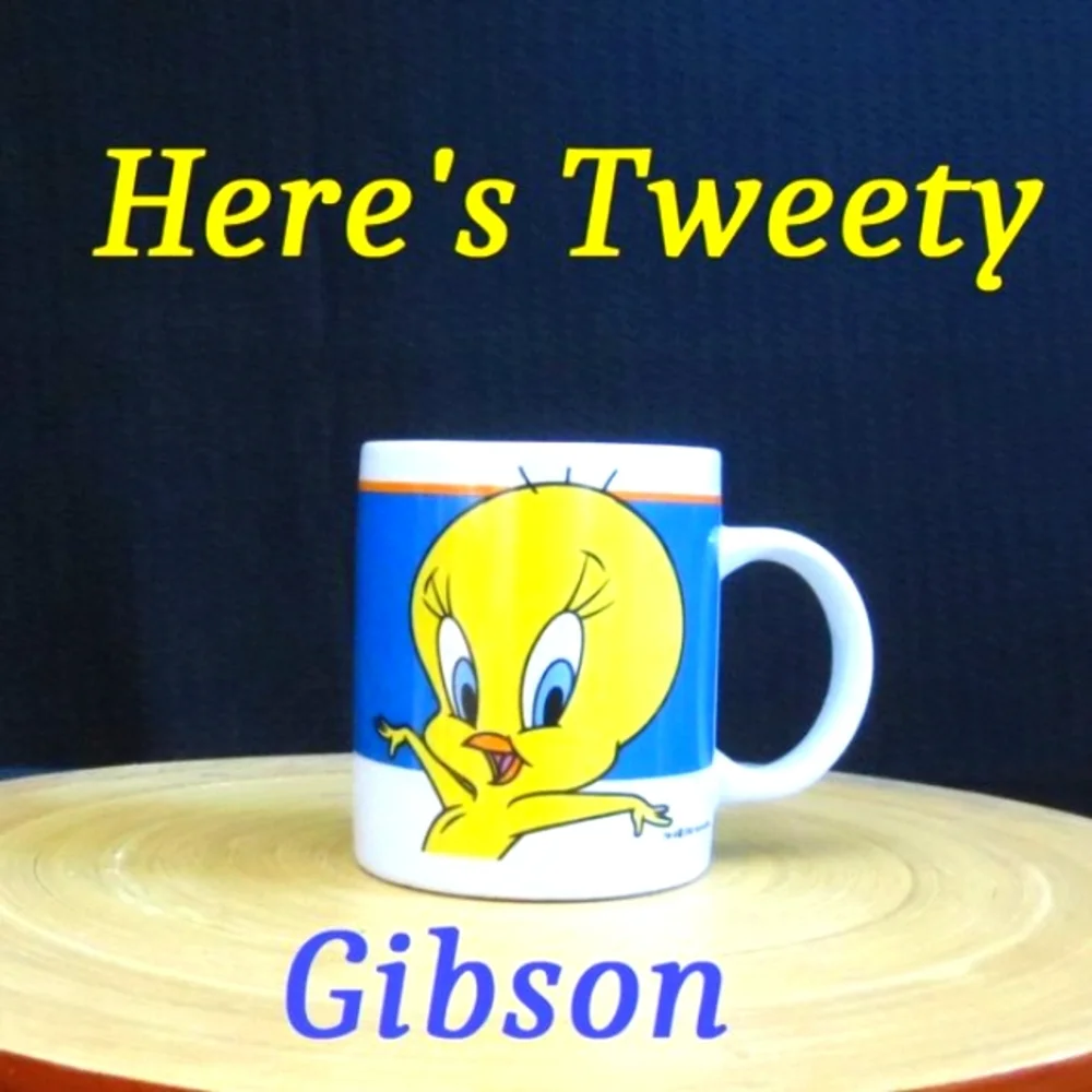 NEW Gibson Cup Tweety Bird Delight WB Character Graphic Ceramic 11oz Coffee Mug